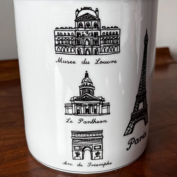 222 Fifth Around The City Paris Jumbo Mug 28oz Latte Soup Porcelain Eiffel Tower - Picture 7 of 12
